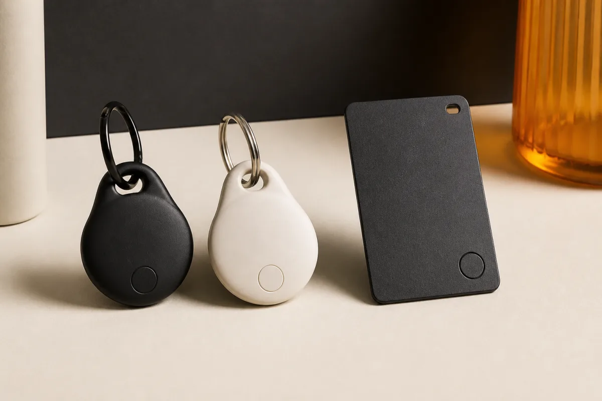 Bluetooth trackers shown as conference swag