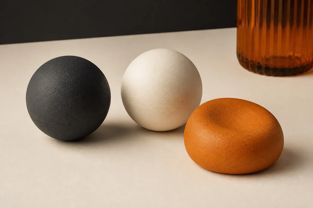 Stress balls shown as conference swag