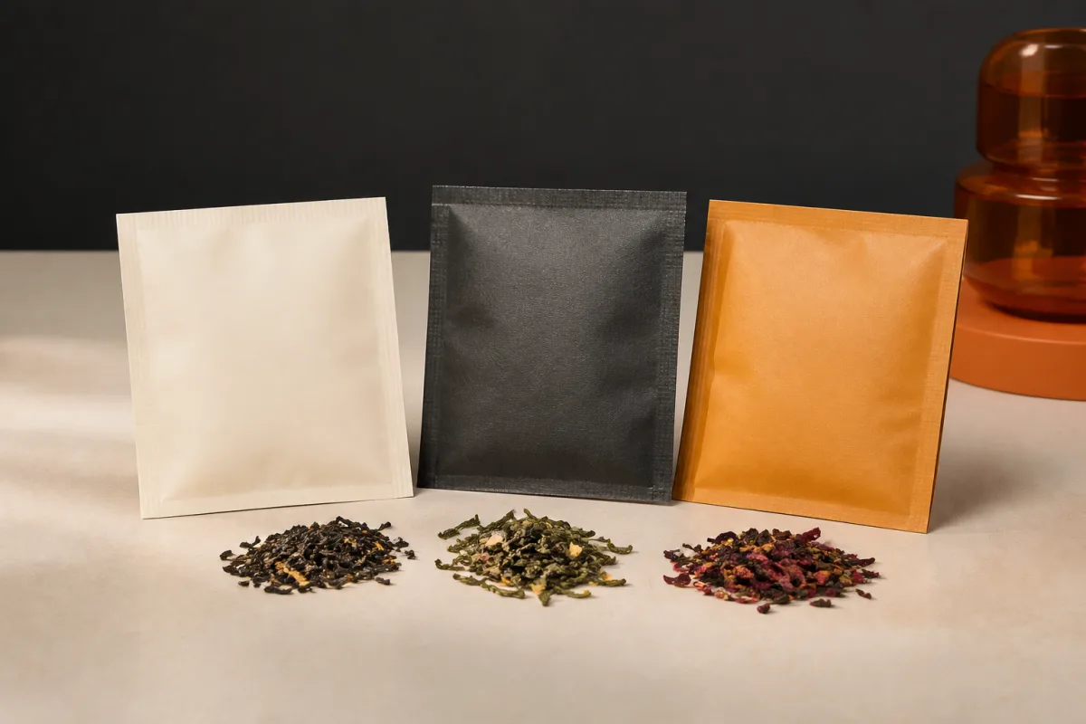 Tea sachets shown as conference swag
